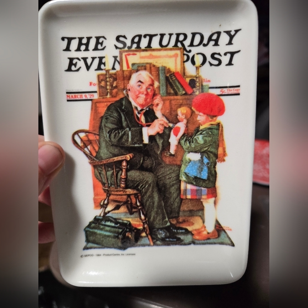 Norman Rockwell * Saturday Evening Post * Doctor * Tray 4.25 x 6